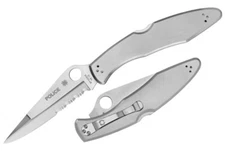 Spyderco C07PS Police Folding Knife 4" Plain/Serrated Blade