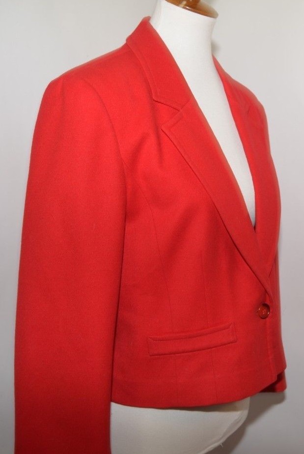 VTG Pendleton 100% Pure Wool Solid Red Single But… - image 8