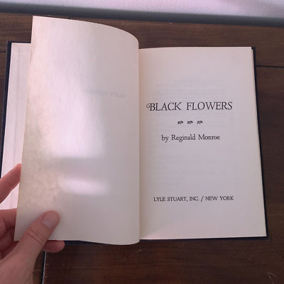 Black Flowers by Reginald MONROE First Edition 1971 Vintage Poetry Book