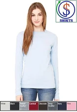 Bella + Canvas - Women's Long Sleeve Jersey Tee 6500 S M L XL 2XL sizes on SALE!