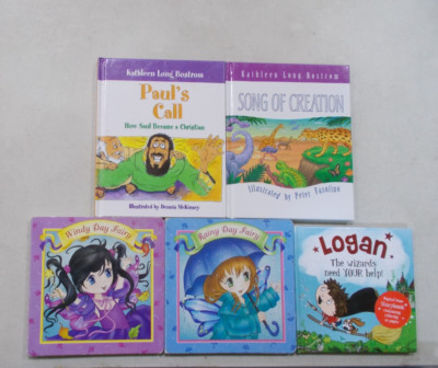 5 CHILDRENS BOOKS # HC AND BOARD BOOKS LOGAN WINDY RAINY DAY FAIRY CREATION PAUL