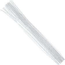 20 Gauge White Floral Stem Wire 16 Inch,50/Package