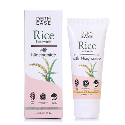 ''Derm-Ease Rice Face Wash   Natural Hydrating Cleanser for All Skin Types''