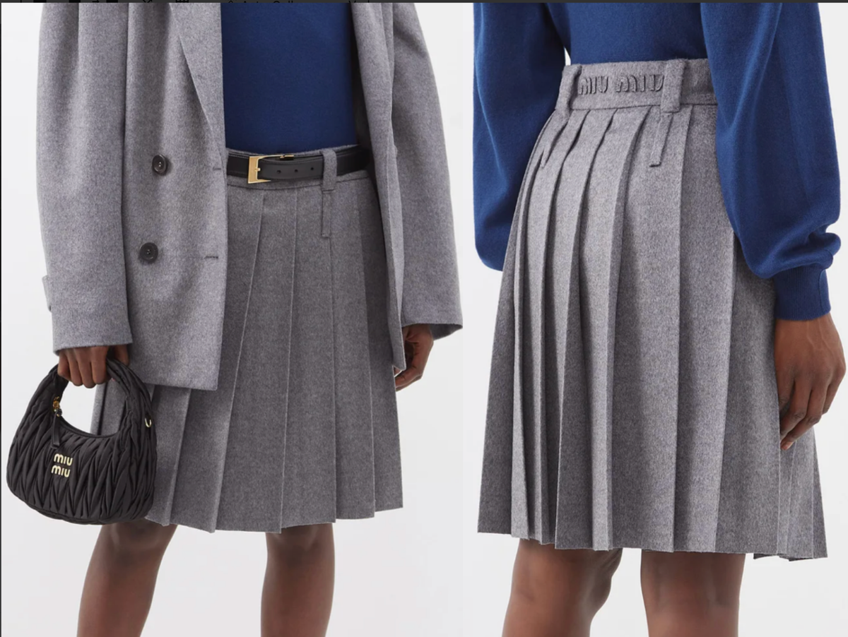 スカート 00s miumiu Archive Leather knitted skirt 5FD1FFEE-D6B5-4009-8423-