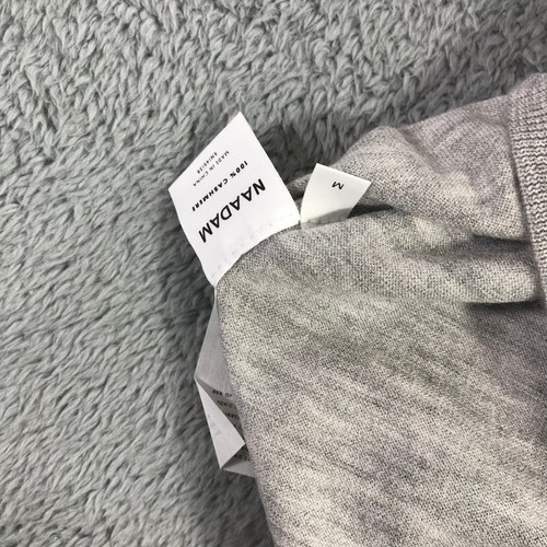 Naadam Sweater Womens Medium Full ZIp Hoodie Cashmere Grey Gray $295 Flint n675 - Picture 9 of 10