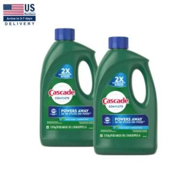 2-Pack Dishwasher Gel Detergent, Cascade Complete with Dawn 75 Oz, Fresh Scent