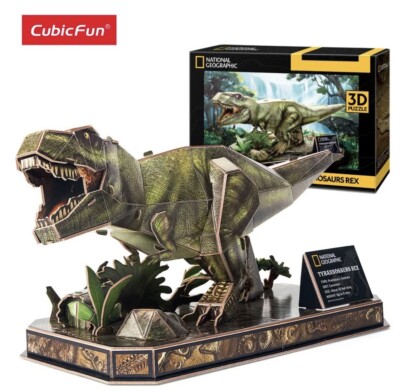 Puzzle 3D T-Rex National Geographic – 52 Pièces – Enfant 8 Ans+
