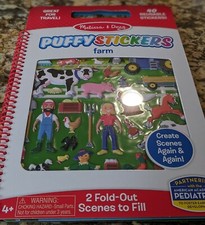 Melissa  Doug Farm Sticker Play Set 40 Puffy - "NEW"