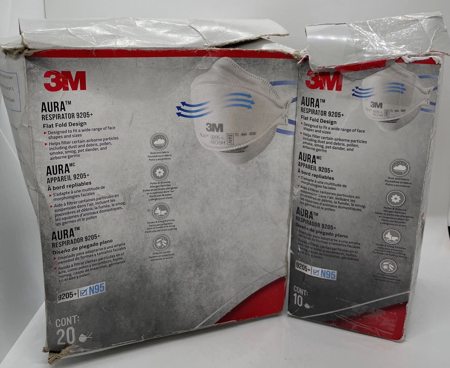 N95 Masks 3M Aura 9205+ 29 Soft And Foldable Masks (29 Individually Wrapped)