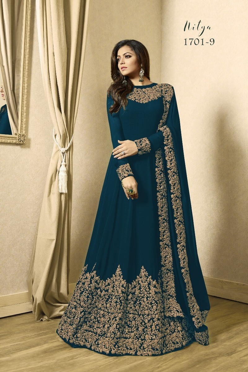 Abito Da Sposa Pakistani Anarkali In Cotone Rosso, Ricamato E Perline, Taglie M-L-XL-XXL