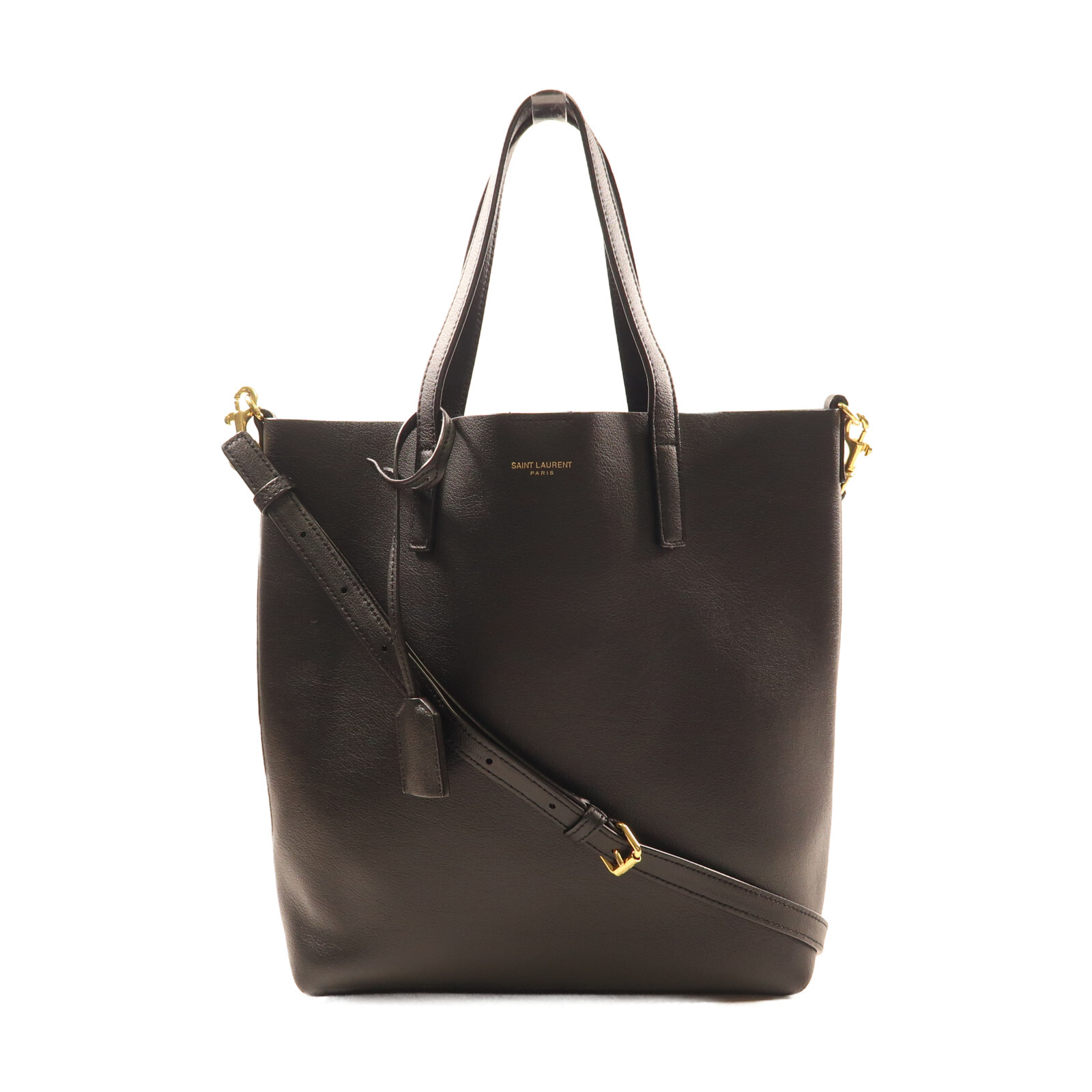 SAINT LAURENT YSL GHW Giocattolo Shopping 2 Vie Spalla Pelle di Vitello 600307.0222