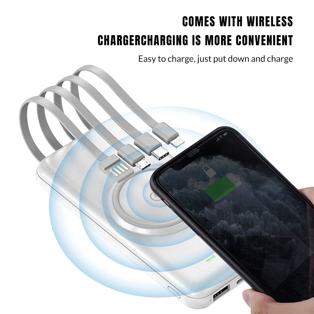 20000mAh Solar Wireless Power Bank Portable Phone Charger  