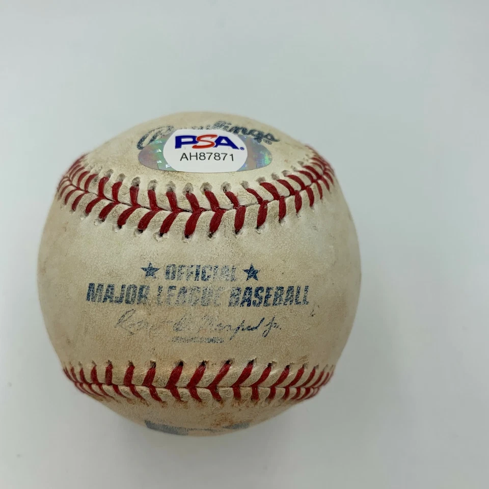 Mark Mcgwire & Hideo Nomo Signed Game Used Major League Baseball PSA DNA COA - Image 3 of 4