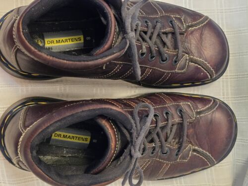 Dr Martens Brown Leather Lace Up Chunky Oxfords Men’s US 8 Vtg Y2K 9763 England - Picture 8 of 13