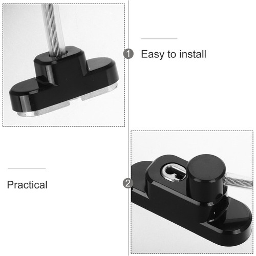 Window Restrictor Locks Lockable Window Door Locks With Key And 5 Screws - Picture 11 of 12