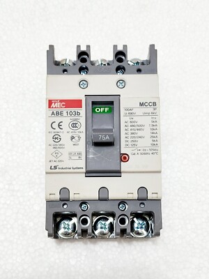 LS ELECTRIC MEC ABE 103b 75A MCCB / MEC ABE 103b Leistungsschalter