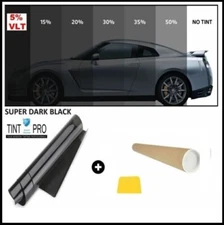 Pro Anti-Scratch Car Window Tint Film Tinting Super Dark Black Limo 5% 76cm X6m