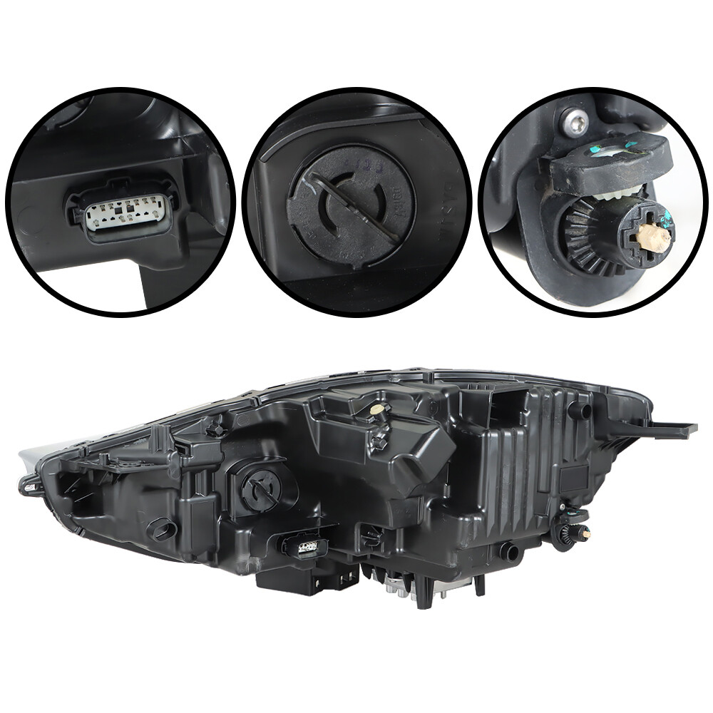 Thor-more-lighting Black LED Headlight Assembly Pair For 2019-2023 Ford Edge (Left & Right)