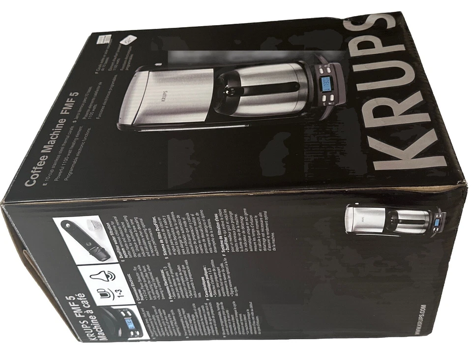 KRUPS FMF5 Programmable Coffee Maker w/Double Wall Thermal Carafe and LED cont.. - Image 4 of 4
