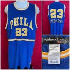 1955-1956 Philadelphia 76ers Phila #23 Blue Terry cloth NBA Basketball Jersey XL