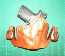 Front Line FL90C50-BR RH Leather Tuckable IWB Holster S&W Shield Plus CTC Laser