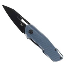 Bestech Coltello Pieghevole Bambino Blu Manico G10 14C28N Lama PVD Nero Liscio BG64E