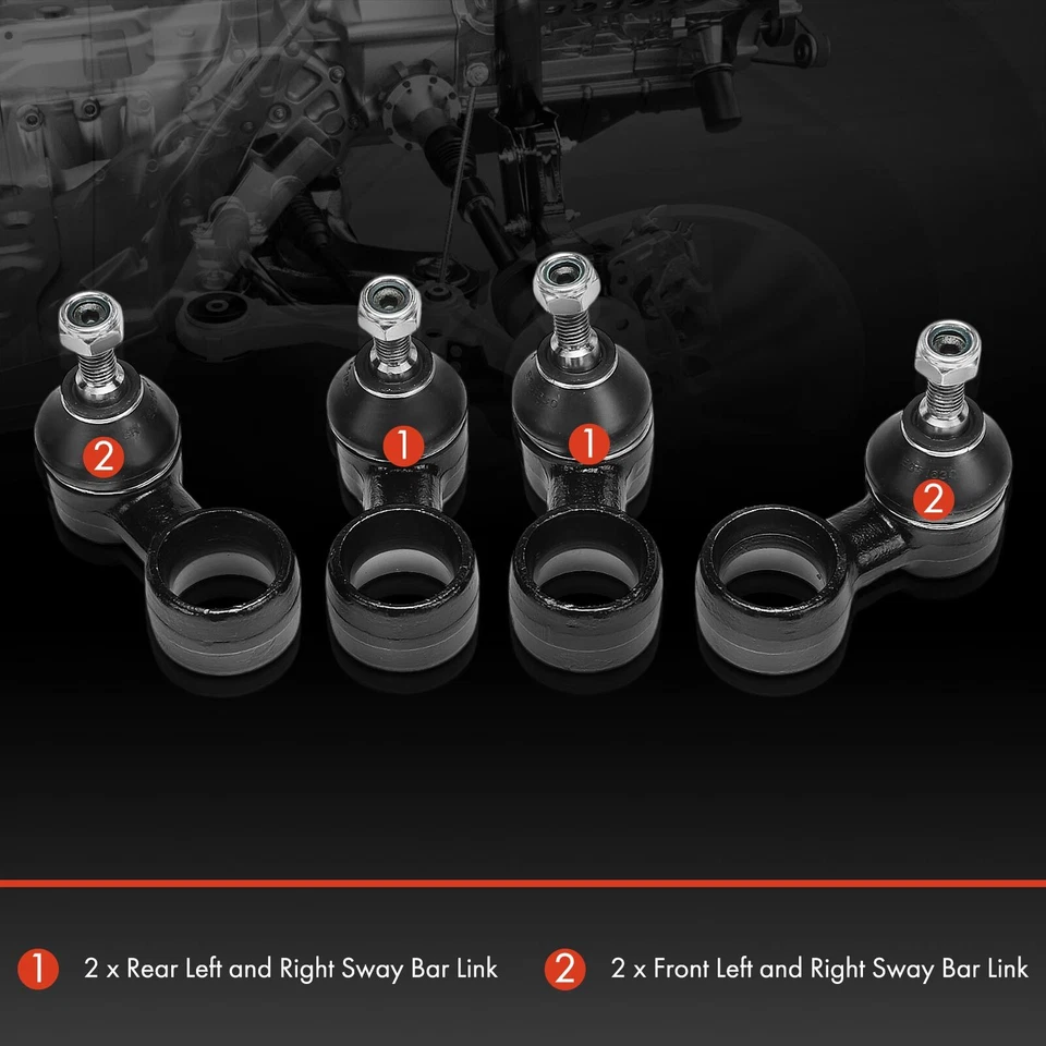 4x Barra estabilizadora lateral delantera y trasera eslabones para Land Rover Range Rover 87-95 Discovery Foto 3 de 4
