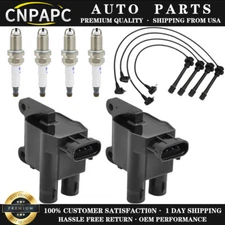 2x Ignition Coil & Wireset & 4x Platinum Spark Plug fit Toyota Camry 2.2L UF180