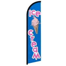 Ice Cream Windless Advertising Swooper Flag Food Concessions Flag