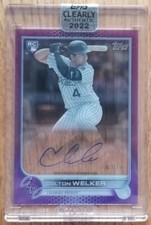 2022 Topps Clearly Authentic Autographs Purple Colton Welker 10/10 RC Rookie 
