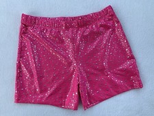 Girl SHORTS Leotard PINK SILVER Gymnastics BAR Mini DANSKIN Cheer GK Similar CL