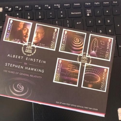 GB Isle of Man 2016 ALBERT EINSTEIN & STEPHEN HAWKING First Day Cover FDC U/A