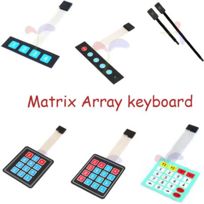 1 4 5 12 16 20 Key Membrane Switch Keypad 1x4 3x4 4x4 4x5 Matrix Array keyboard