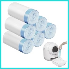 120 Count Extra Large Cat Litter Box Liners, Cat Litter Waste Receptacles Bag...