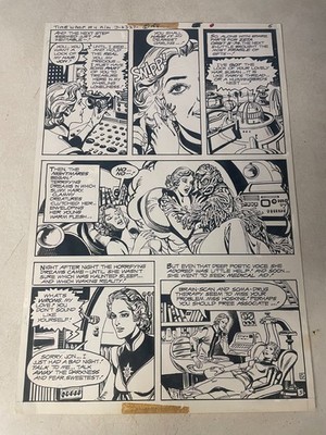 TIME WARP #4 original comic art ALIEN GROPES SLEEPING GIRL SCI FI SOMA DRUG 1980