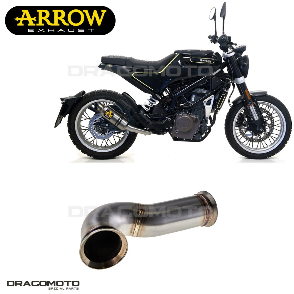 Tube raccord Arrow RC pour Husqvarna Svartpilen 401 2018-2019 en inox noir
