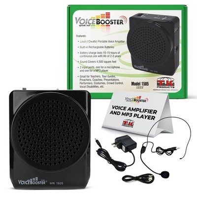 VoiceBooster Portable Voice Amplifier for Teachers - 12W Rechargeable Portabl...