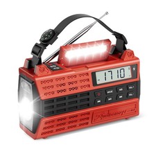 Emergency Crank Radio, 5000mAh Solar Hand Crank Radio, AM/FM/NOAA Weather Rad...