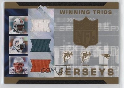 2007 SPx Winning Trios Jerseys Daunte Culpepper Ronnie Brown Junior Seau HOF v9t