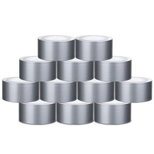 12Pack Duct Tape Heavy Duty Waterproof Strong Adhesive Silver Duct Tape Bulk