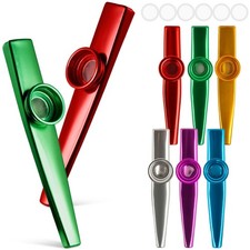 LovesTown Kazoos Musical Instruments for Kids Party Favors, 6 Medium, Multi