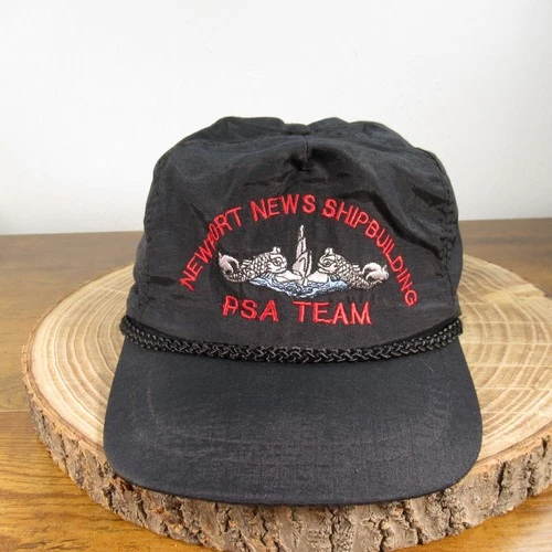 Vintage Newport News Shipbuilding PSA Team Hat Cap Snap Back One Size Black