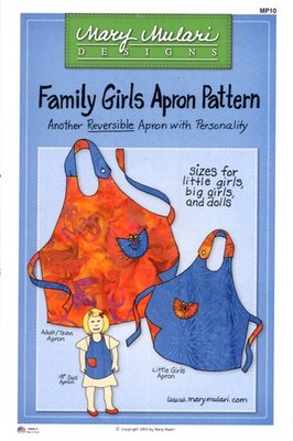 FAMILY GIRLS APRON Adult Child Dolls Mary Mulari MP10 UNCUT Sewing Pattern  2014