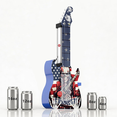 615 Guitar Style Pneumatic Can Crusher,16Oz Soda Cans,Wall-Mounted Heavy Duty Ca