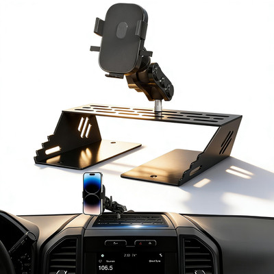 Zelvoro F150 Dash Mount Phone Holder Full Metal Base No Punching Required F250