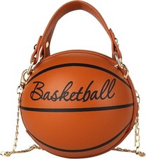 NEW Basketball Shaped Purse Crossbody Shoulder Handbag