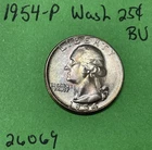 1954-P Washington Quarter 25c BU Brilliant Uncirculated 90% Silver