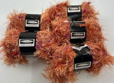 5 Skeins 140yds total Department 71 Ooh La La 710057-0102 Glittery Orange NEW