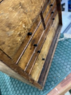 Vintage Engineers 7 Drawer and Lift up Top Wooden Tool Chest Excellent Condition