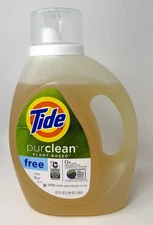 Tide Purclean FREE Liquid Laundry Detergent, Unscented, 63 Fl Oz, 48 Loads